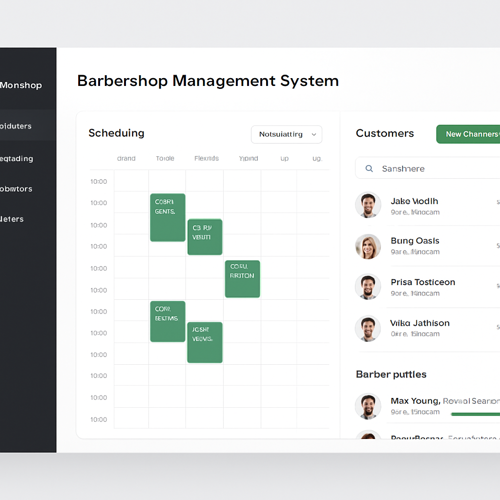 Captura de pantalla del proyecto Barber Control